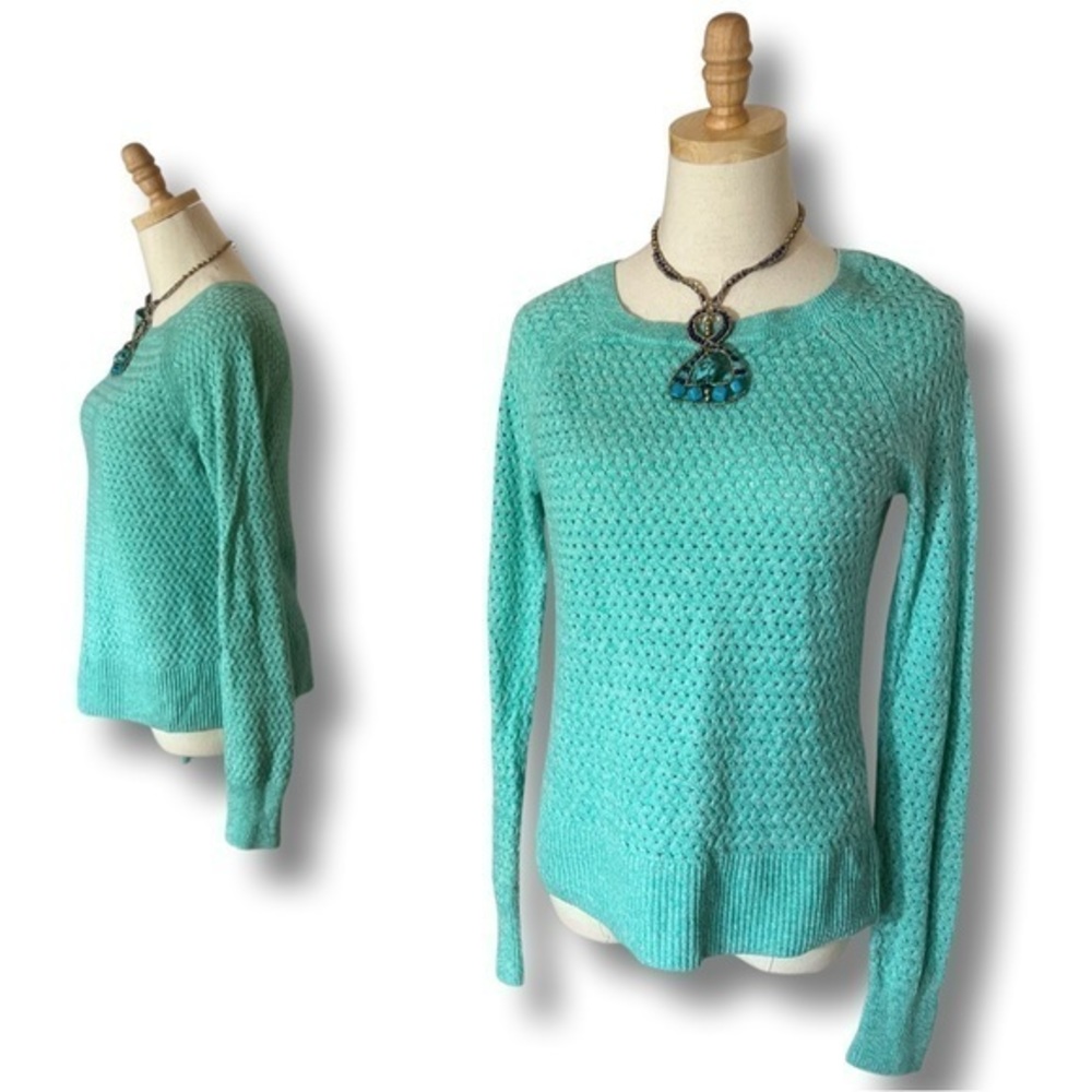 AE Lightweight Sweater Mint‎ Green Heather S/P